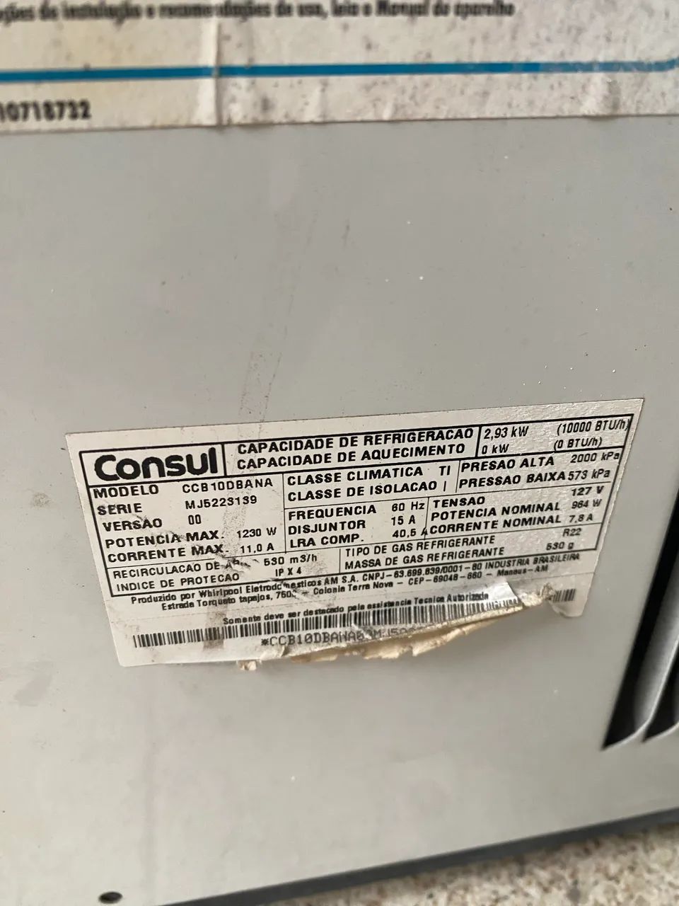 Ar condicionado Consul 10.000 BTUs 127v - Foto 3