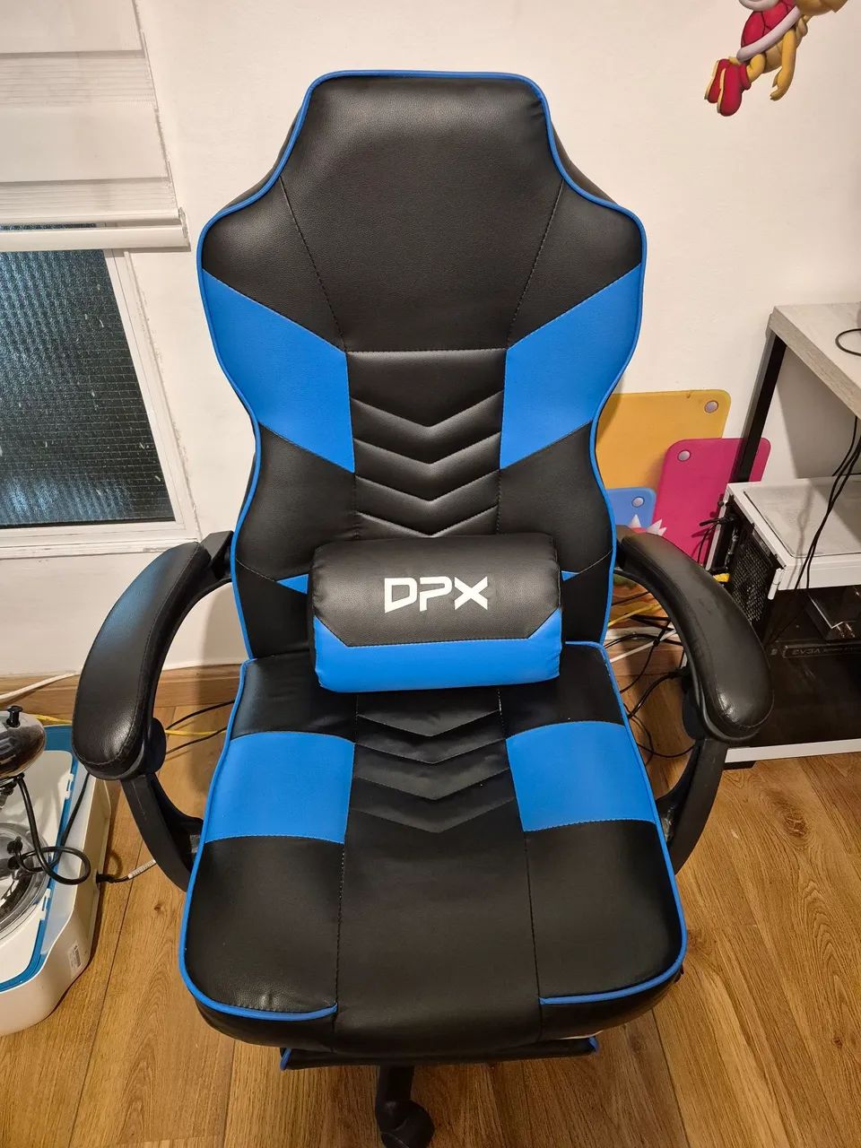 Cadeira gamer dpx azul defeito pistao