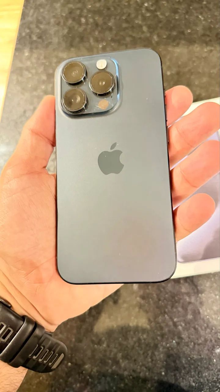 iPhone 15 Pro Impecável - 126 Gb Azul - Completo na Caixa - Ótima Oportunidade - Foto 2