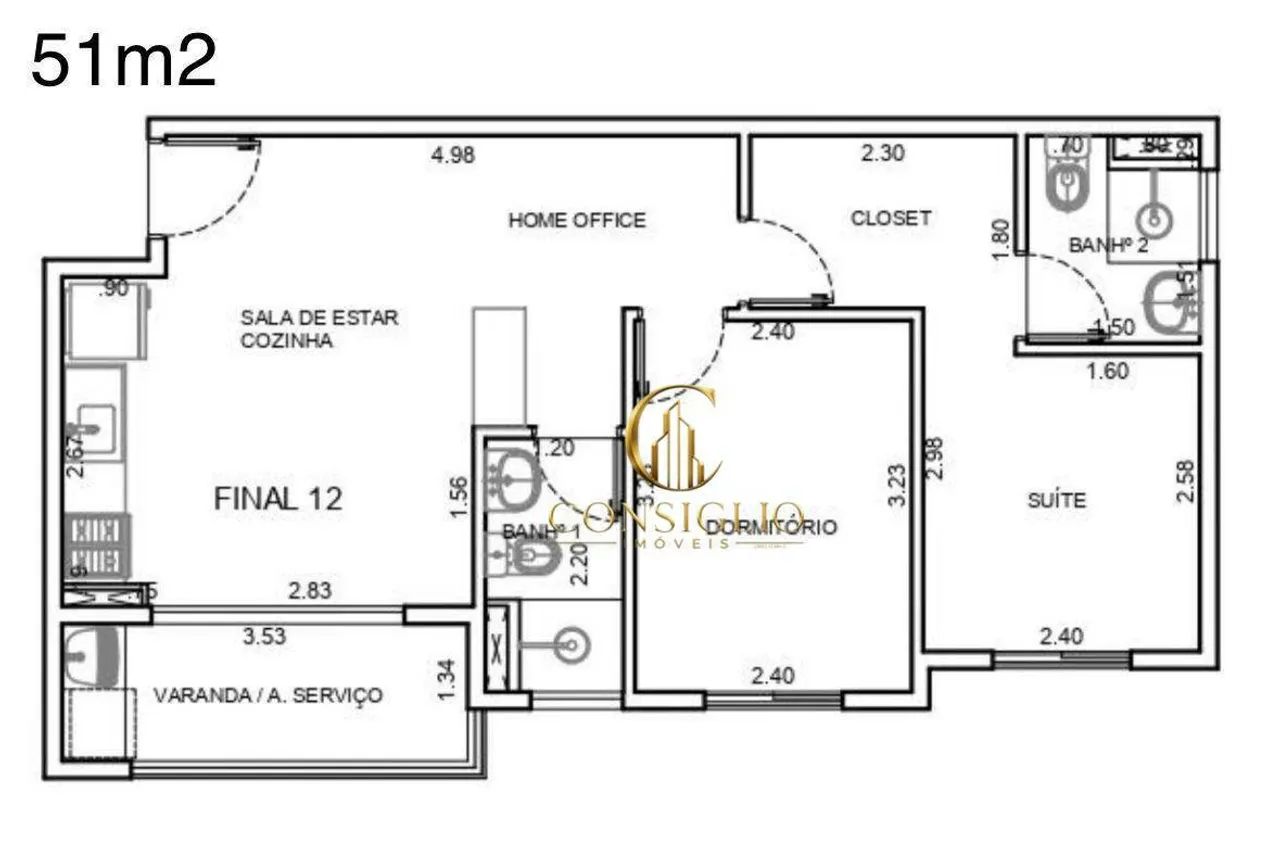 2dorms c/suíte proxímo ao Centervale Shopping - Lazer Completo - Foto 2