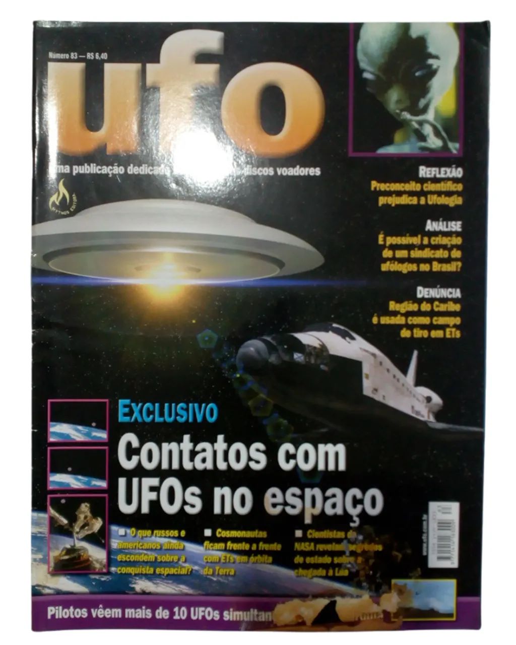 Lote com 5 Revistas UFO - Coleção Selecionada - Números 80 à 83 e