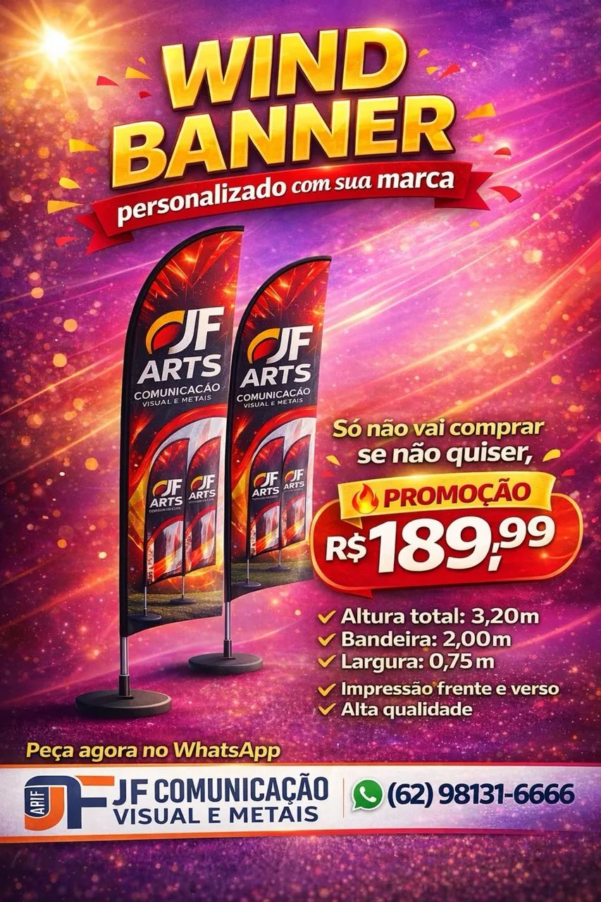 Windbanner bandeira fly banner - Foto 3