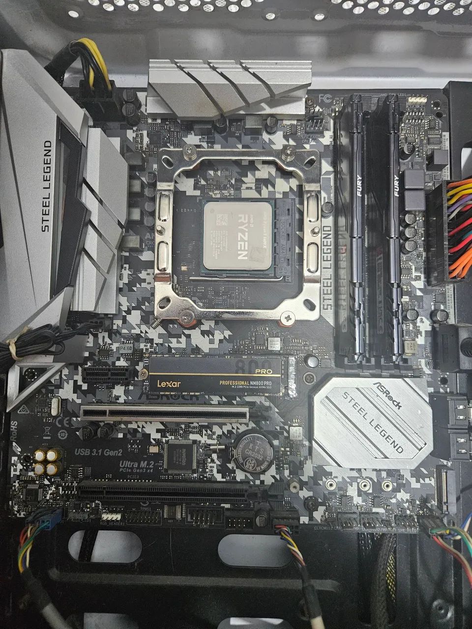 KIT AM4 B450 STEEL LEGEND - R5 5600X - 2X8GB DDR4 16GB - Peças de