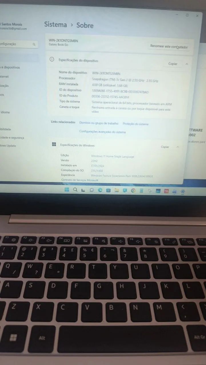Notebook Galaxy book go 