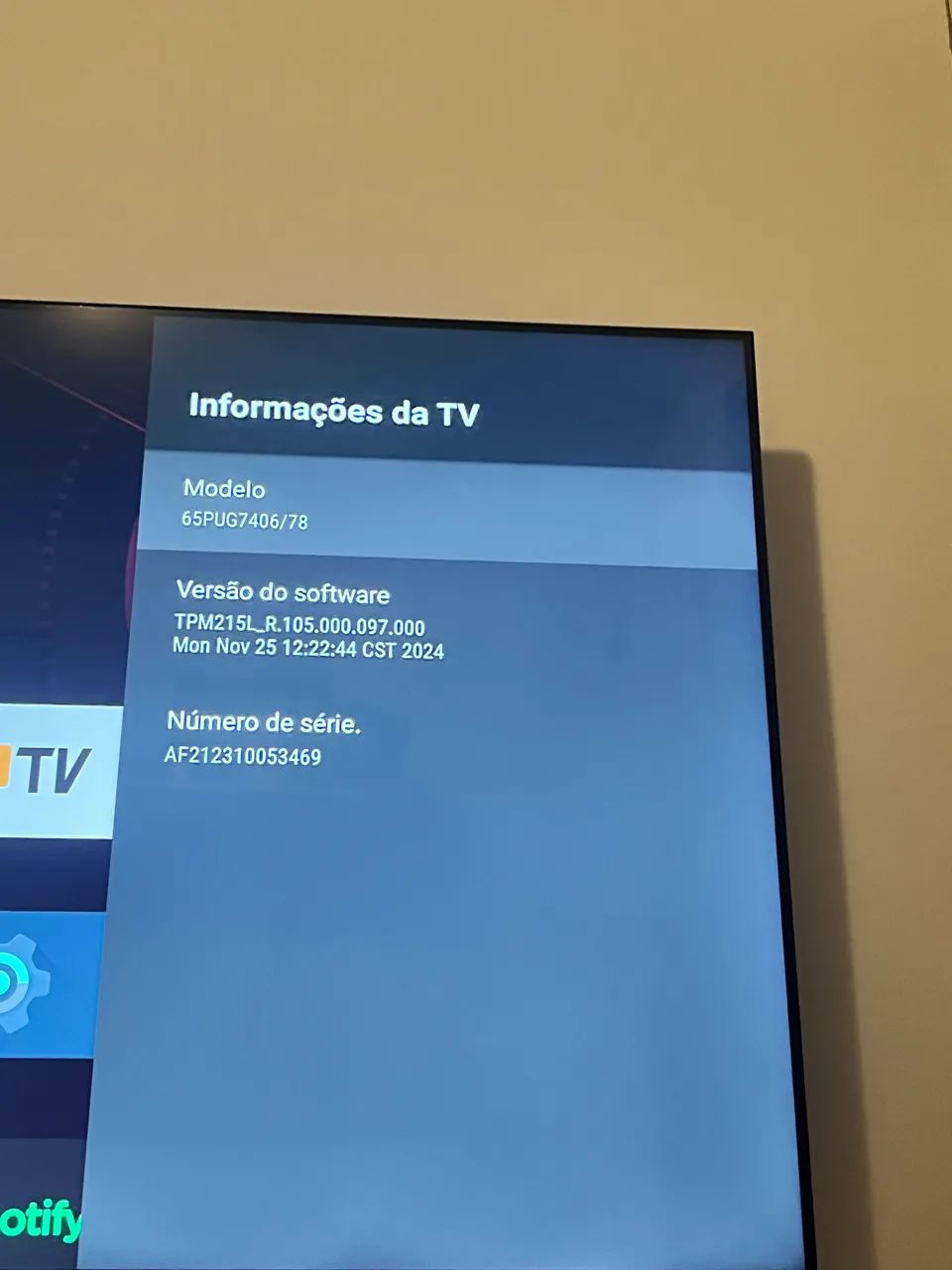 Televisão Philips - 65?
