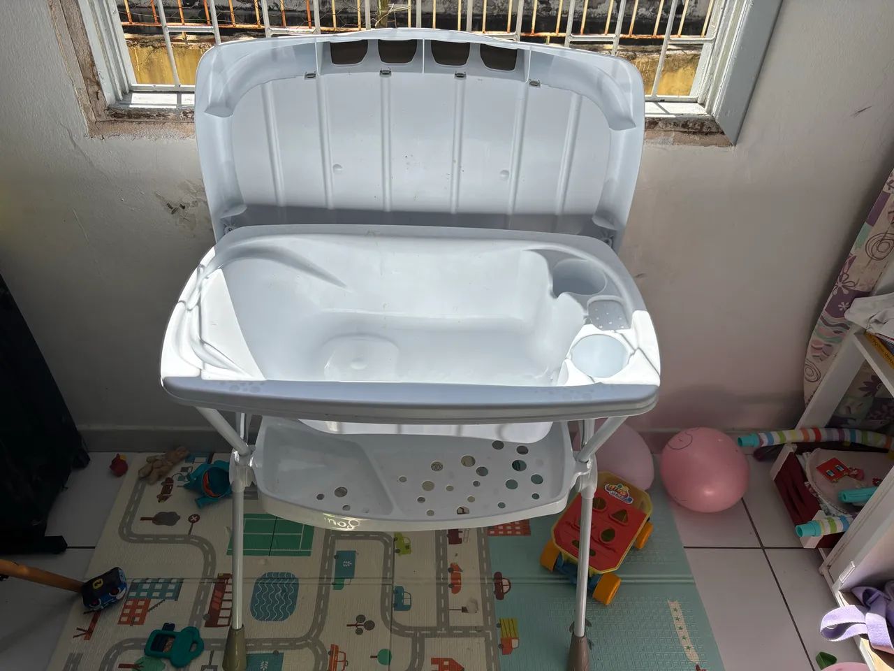 Banheira Plástica Para Bebê Premium com Trocador Galzerano - Foto 2