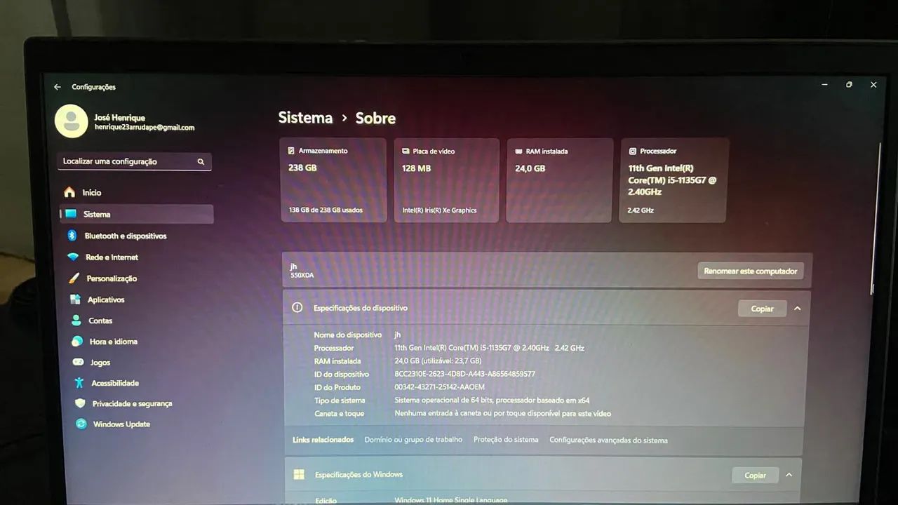 Samsung Galaxy Book Core i5 - 24GB RAM - 256GB SSD - Impecável! - Foto 5