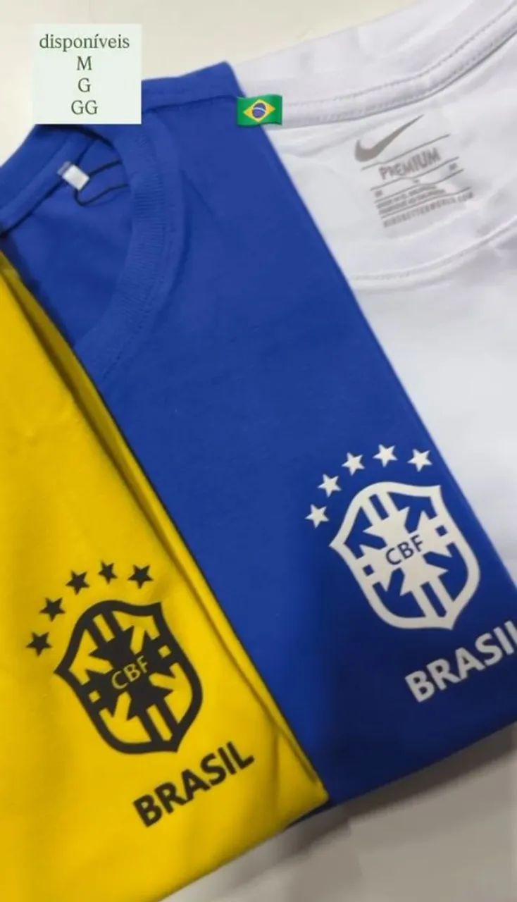 Camisa Brasil, Malha Peruana !!! Brasão Emborrachado !!! - Foto 2