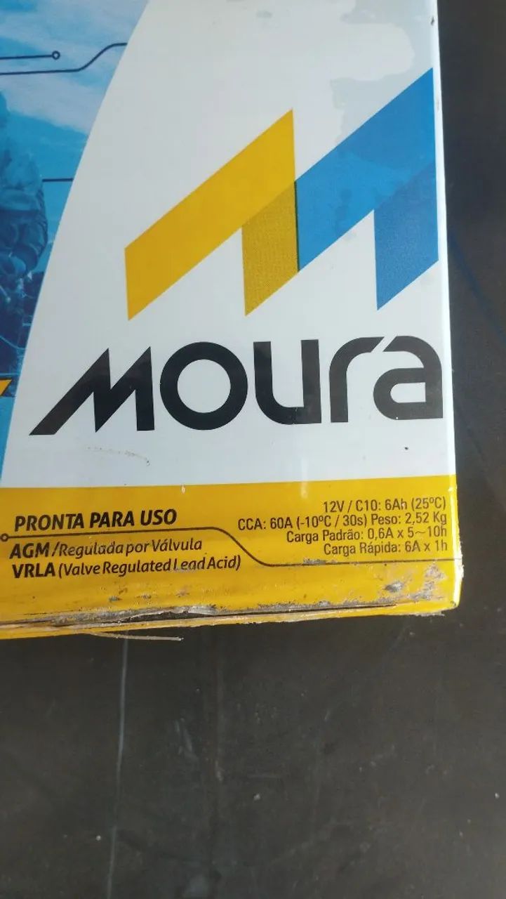 Bateria moura 6 Ah ano 2025 