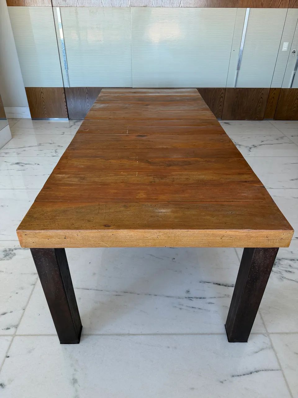 Mesa de madeira maciça 2,80x1,05m - Foto 3