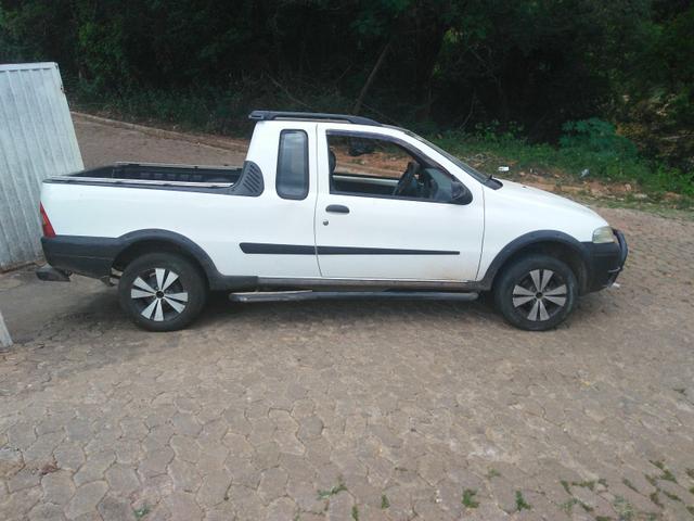 Vendo Fiat Strada, gabine estendida, Fire 1.3, Branca, alarme, vidro e trava, 2003-2004 - Foto 5