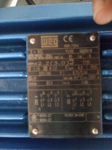 Motor elétrico weg 3cv 4polos - Foto 2