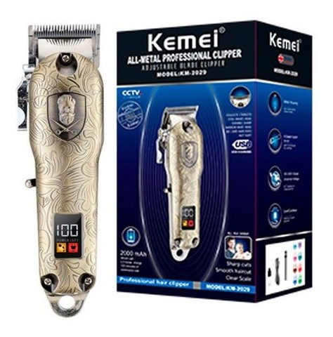 Maquina de Cortar Cabelo Sem Fio Recarregável Kemei Km2029  - Foto 4