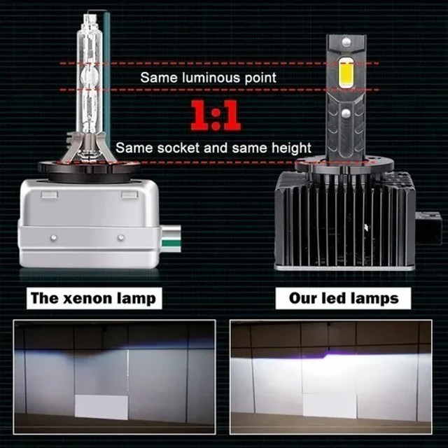 Kit Lâmpada Super Led D5s - Substitui O Xenon Original 6000k - Foto 3