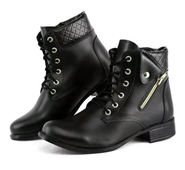 Bota feminina de amarrar  - Foto 2