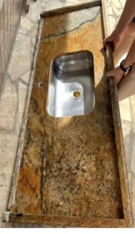 Pia para cozinha de granito exótico 