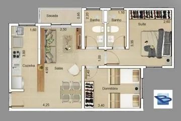 Apartamento para aluguel, 2 quartos, 1 vaga, Vila Teixeira Marques - Limeira/SP
