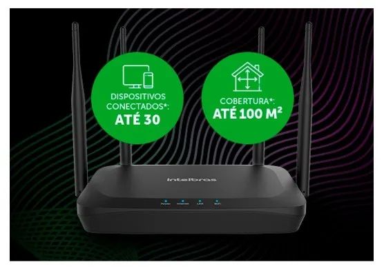 ROTEADOR WIRELESS GF 1200 INTELBRAS REF 12104 4 ANTENAS - Foto 3