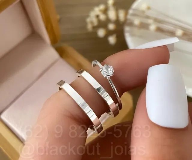 alianças de prata com garantia eterna 