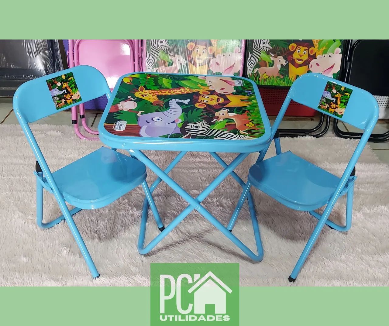 Conjunto de mesa infantil mesa+2 cadeiras  - Foto 2