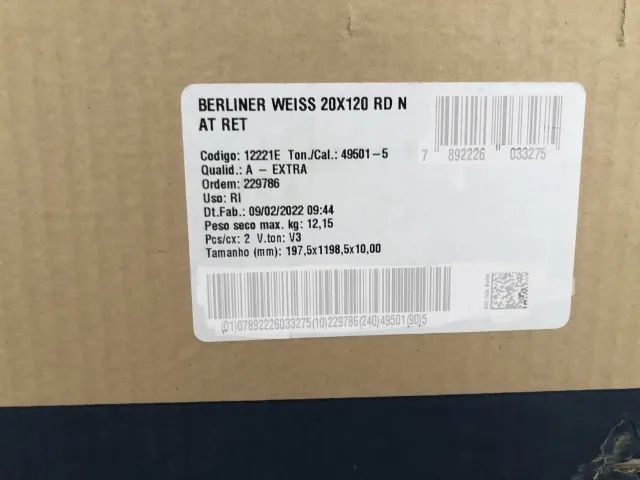 Porcelanato Rodapé Berliner Weiss Nat Ret 20x120 Portobello - Foto 3