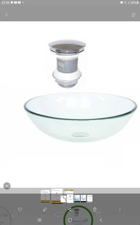 Cuba de Vidro Verde 10mm Lorenzetti - Foto 2