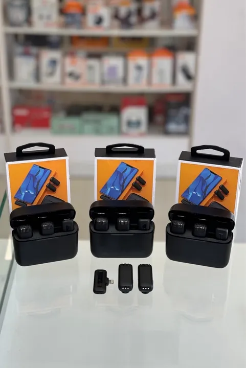 Microfone lapela j12 profissional 3 níveis anti ruído