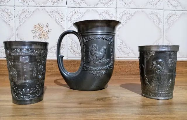 Kit Canecas de Zinco Chopp e Vinho Alemão 1921 - Usados - Foto 2