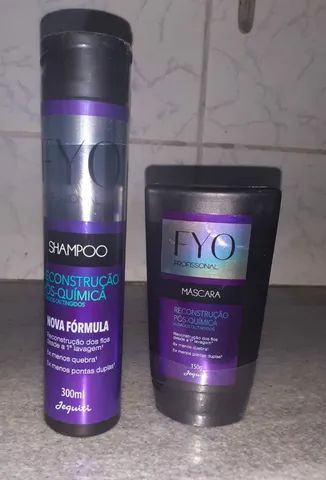 Kit Shampoo e Máscara Fyo Profissional - Jequiti<br><br>