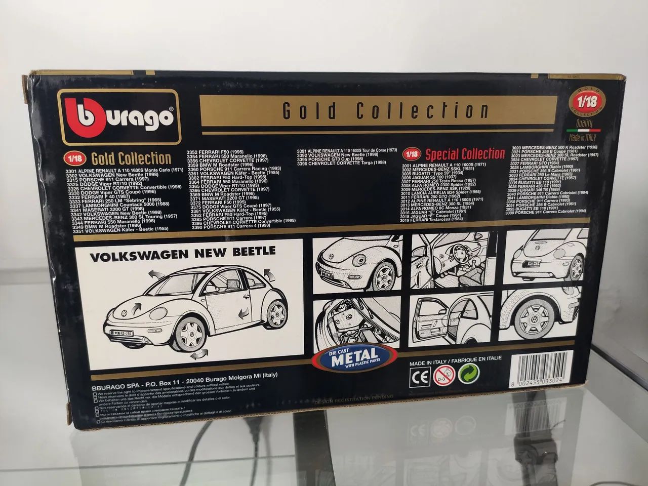 New Beetle (Amarelo) Burago importado. Escala 1/18 - Foto 5