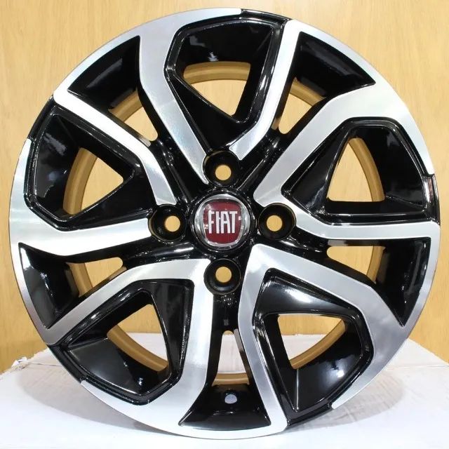 Rodas KRMai R91 Fiat Argo - Aro 14x6 - Furação 4x98 - Black Diamond