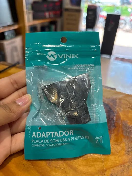 Adaptador de Áudio 7.1 para PC Entrada USB com 4 Saídas - Foto 3