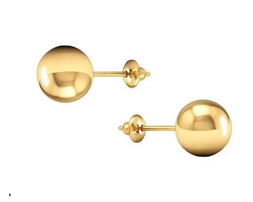 Brinco de Bola 6 mm Ouro 18 Kilates - Foto 3