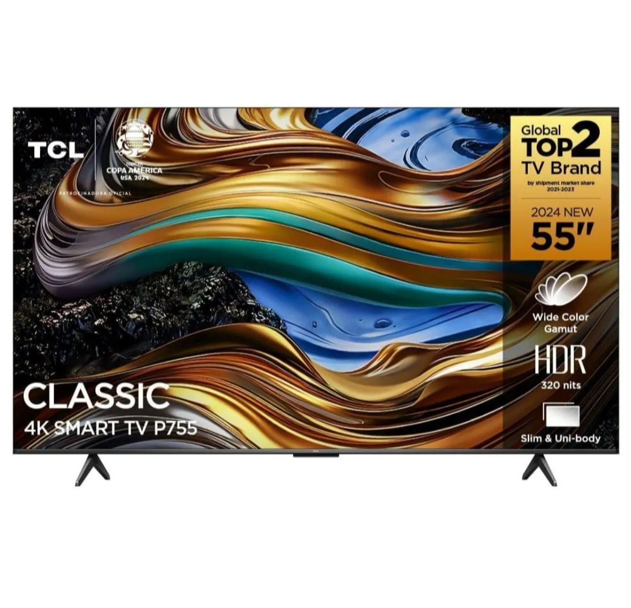 Smart TV 4K - TCL 55'  - Nova na caixa e nota fiscal 