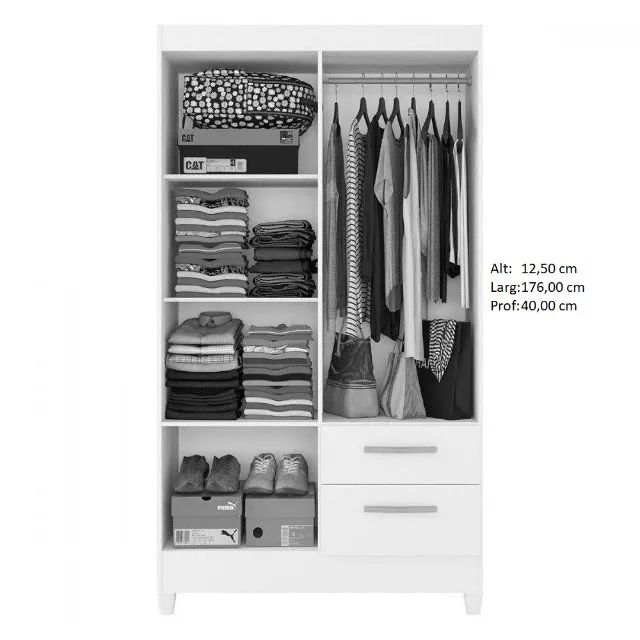 Guarda Roupa 4 Portas 2 Gavetas Espelho Novo Fazemos Entrega - Foto 2