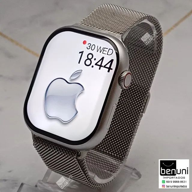 Relógio Inteligente W29 Pro Silver + pulseira extra, armazena música, conecta fone 