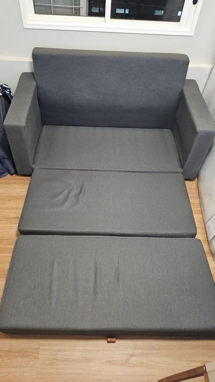 Sofá Cama Cor Azul Confortável e Prático - Foto 5
