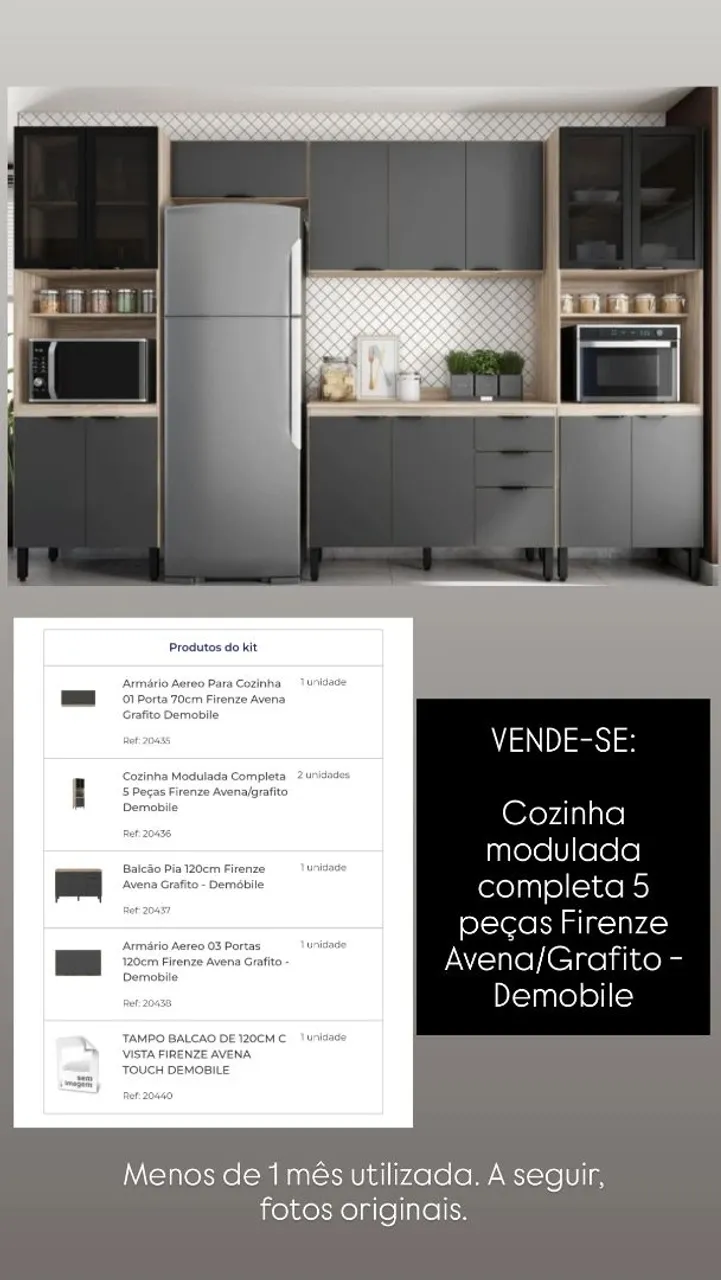 Cozinha Modulada Completa 5 Peças Firenze