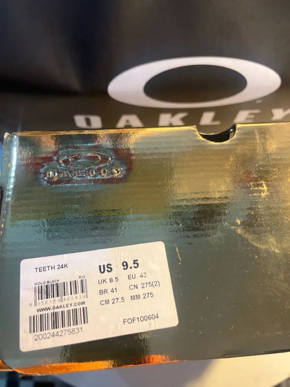 Oakley Teeth 24K Gold/Black  - US 9.5