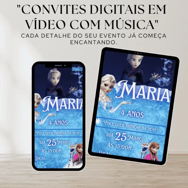 CONVITES ANIMADOS/ PERSONAGENS/VÍDEO CONVITE