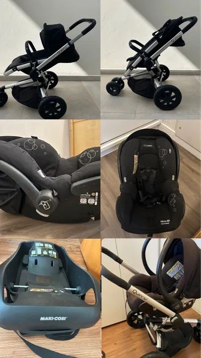 Kit Bebê Completo - Carrinho, e Bebê Conforto