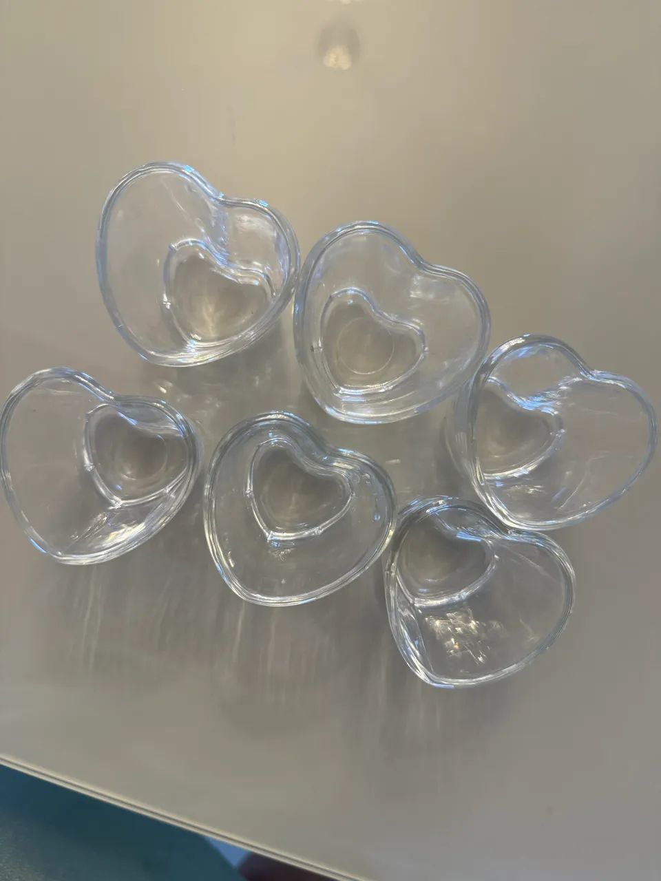 Kit 6 copinhos coração para shots 