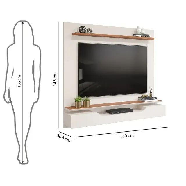 Painel Para TV Até 60 Polegadas 2 Portas - Foto 2