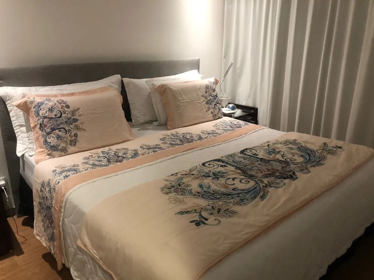 Jg de lençol King + peseira Trussardi 300 Fios. - Foto 2