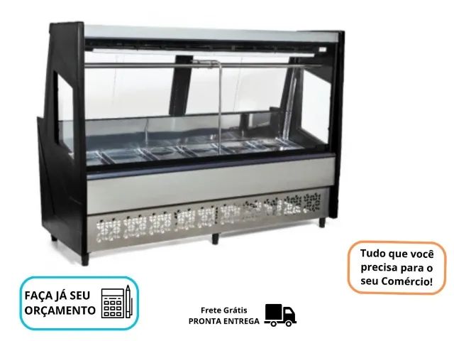 Balcão de Açougue 2M Polar Preto Novo