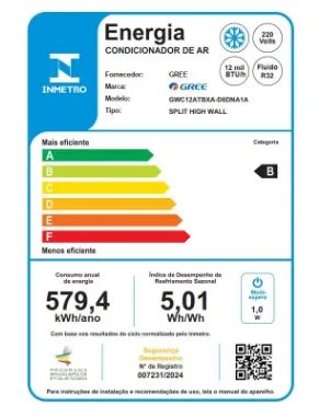 Ar-condicionado Split 12.000BTUs Gree Inverter Frio NOVO/GARANTIA DE FÁBRICA/LACRADO - Foto 3
