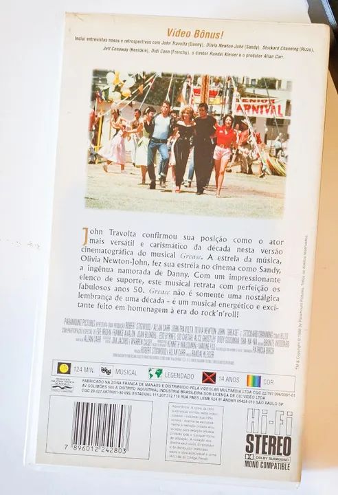 Vhs filme grease nos tempos da brilhantina  - Foto 2