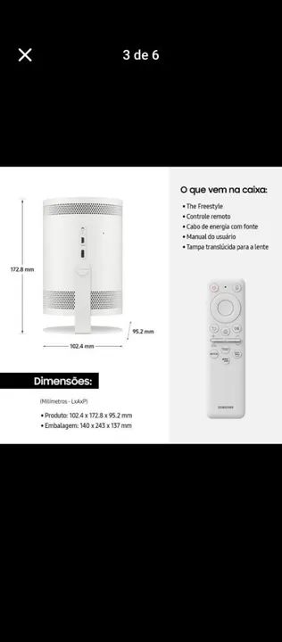 Projetor Samsung The Freestyle 2ª Geração - Foto 3
