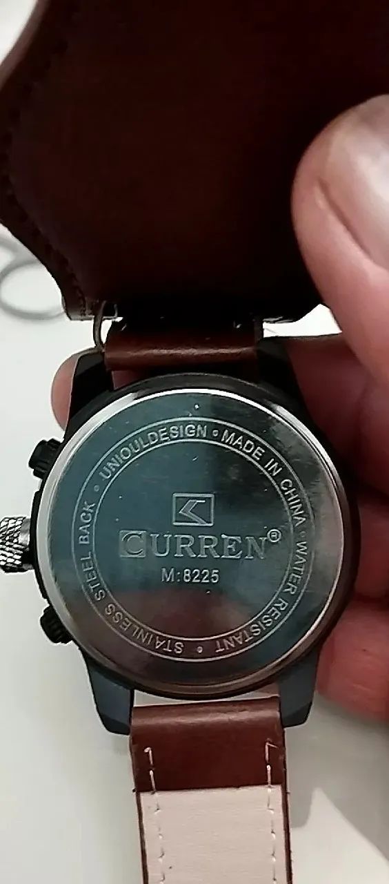 Relógio Curren Marrom com pulseira de couro muito lindo - Foto 5