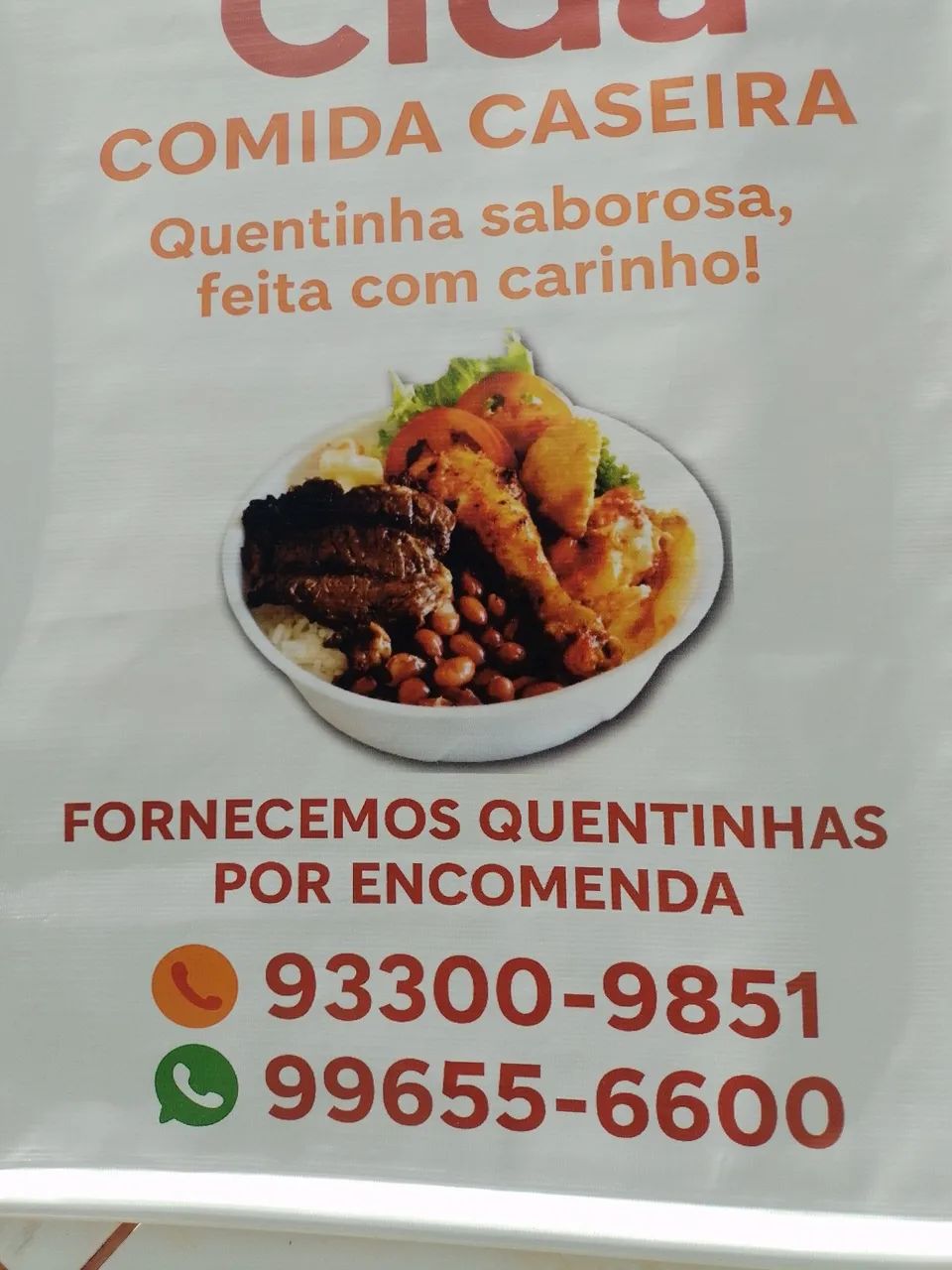 Cida comida caseira WhatsApp * 